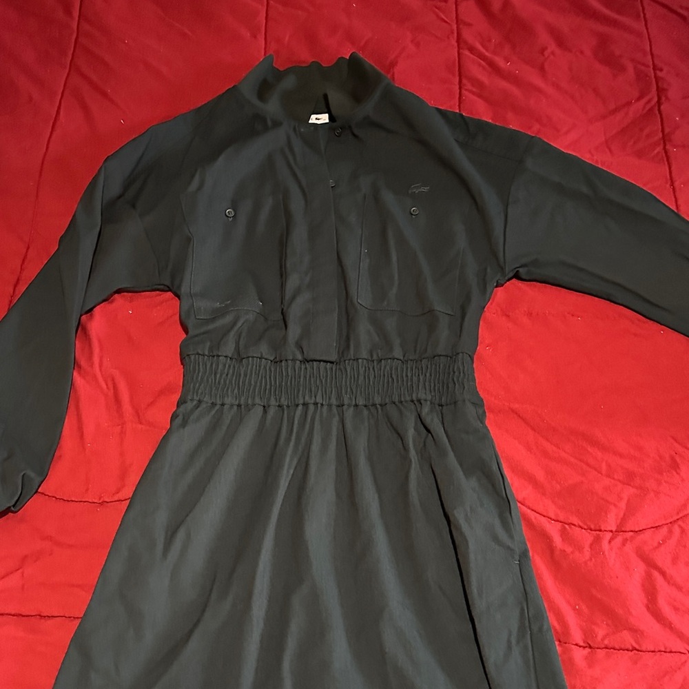 Elegant dark green Long-Sleeve Dress